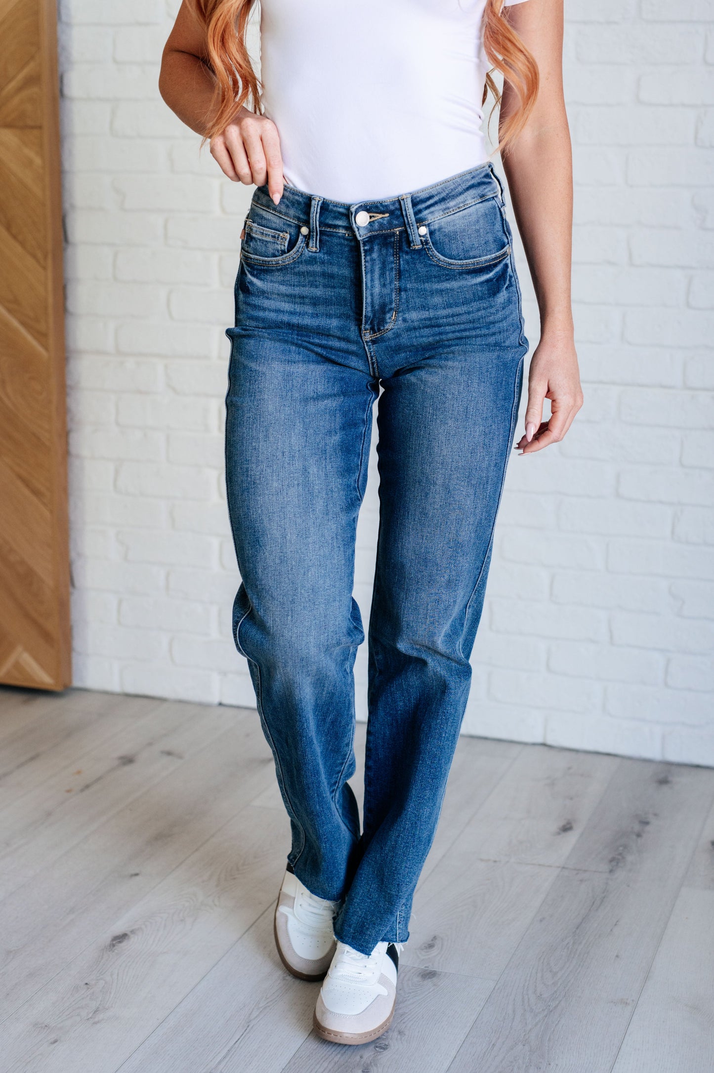 Anita Mid Rise Control Top Vintage Straight Jeans